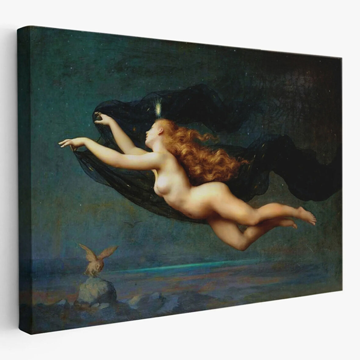 Klasik Sanat La Nuit by Auguste Raynaud Dekoratif Kanvas Tablo, Duvar Dekoru 5406
