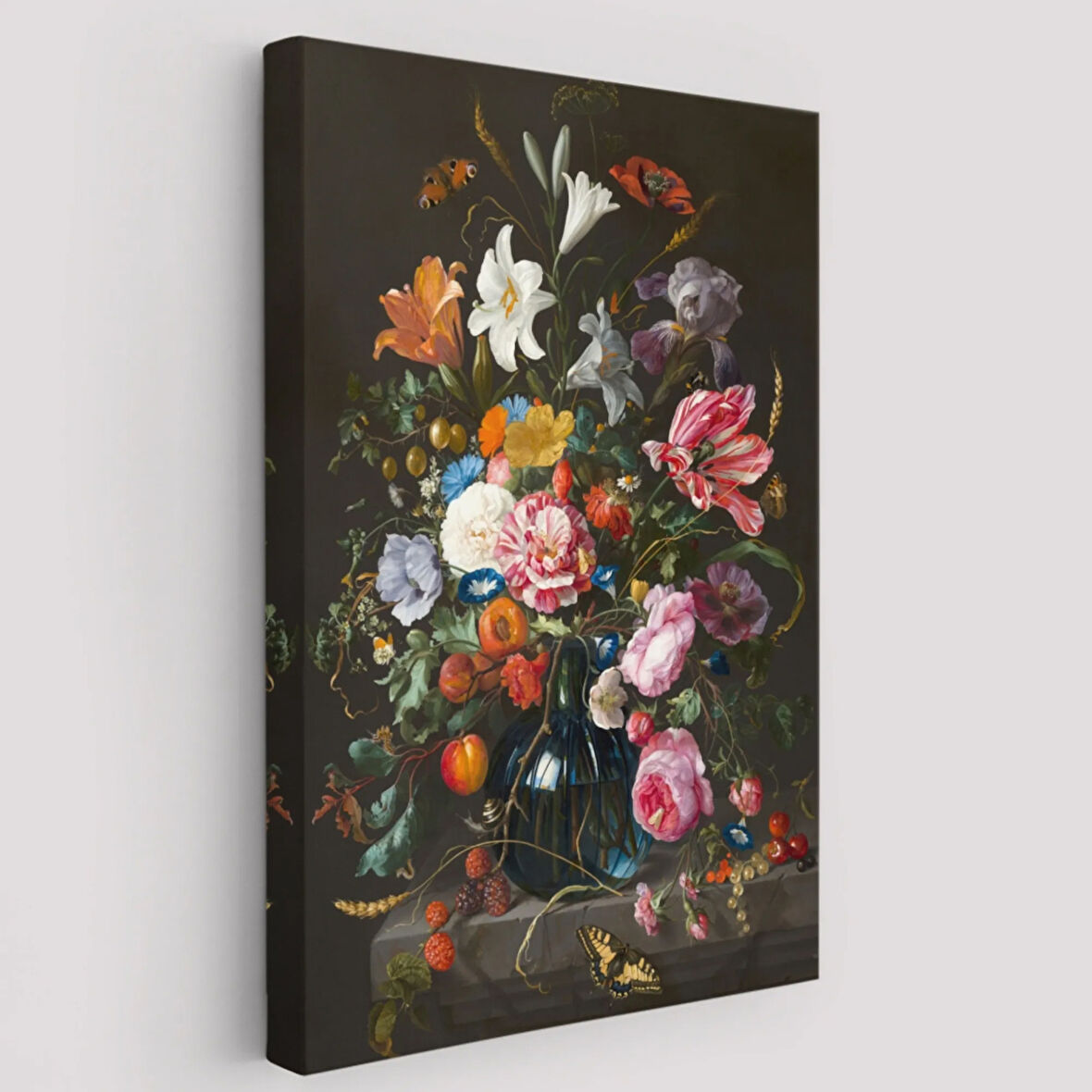 Yağlıboya Görünüm Çiçekler Dekoratif Kanvas Tablo, Duvar Dekoru 5941