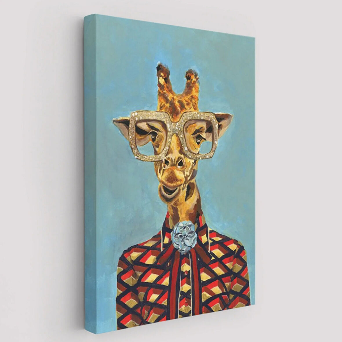 Sosyete Zürafa Dekoratif Kanvas Tablo, Duvar Dekoru 6131