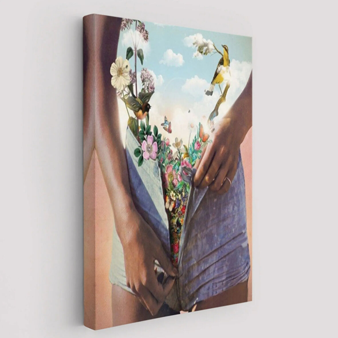 Kadının İçinde Çiçek Bahçesi Dekoratif Kanvas Tablo, Duvar Dekoru 6152