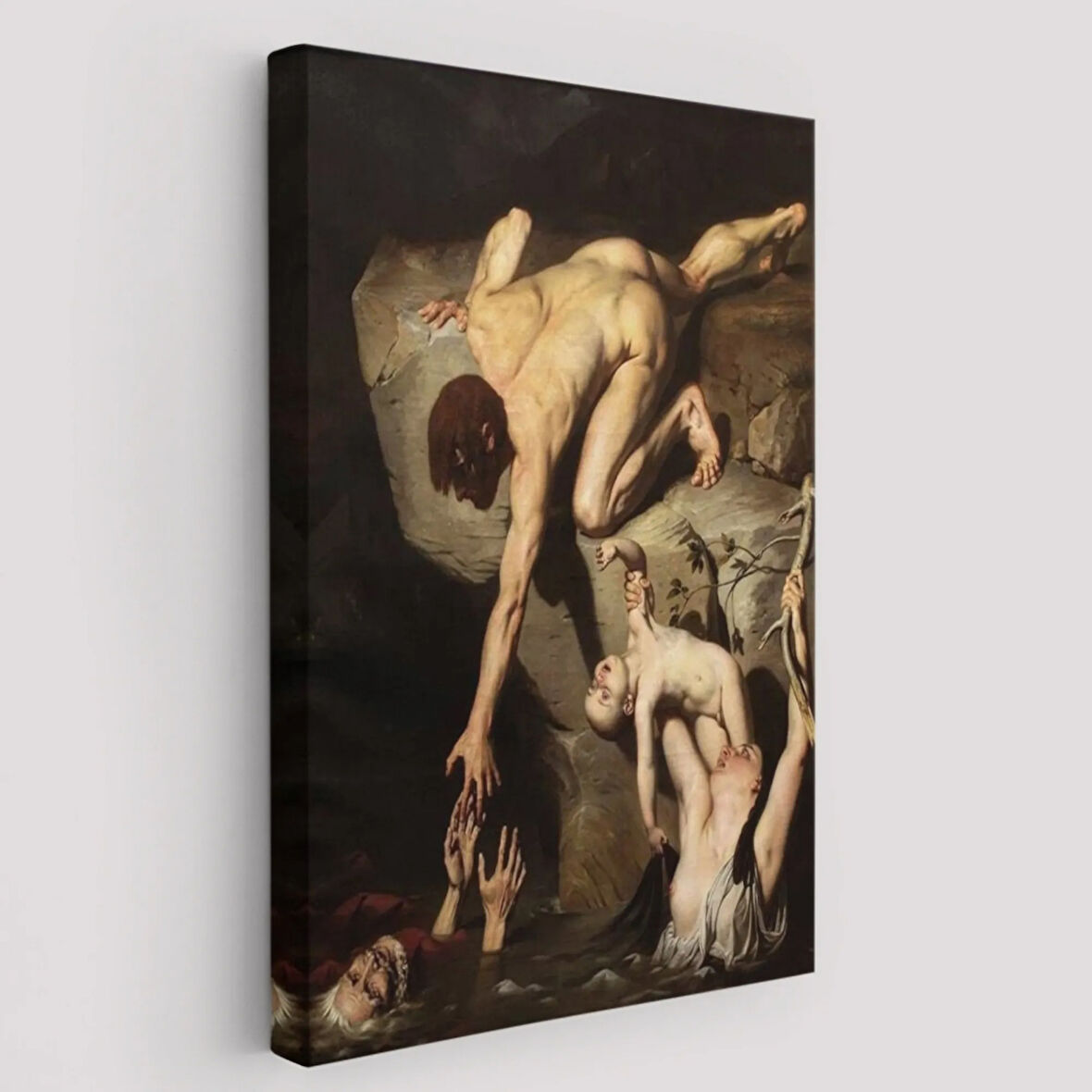 Tufan Sahnesi Eseri Joseph Desire Court Dekoratif Kanvas Tablo, Duvar Dekoru 6414