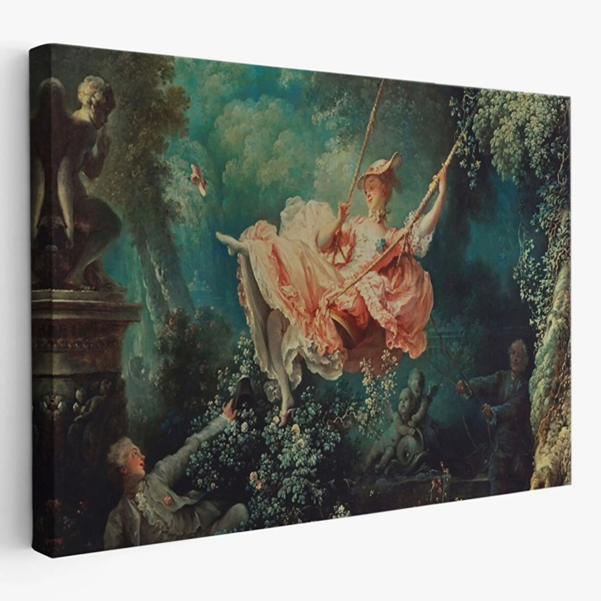 Salıncaktaki Kadın 18 yy Dekoratif Kanvas Tablo, Duvar Dekoru 6592