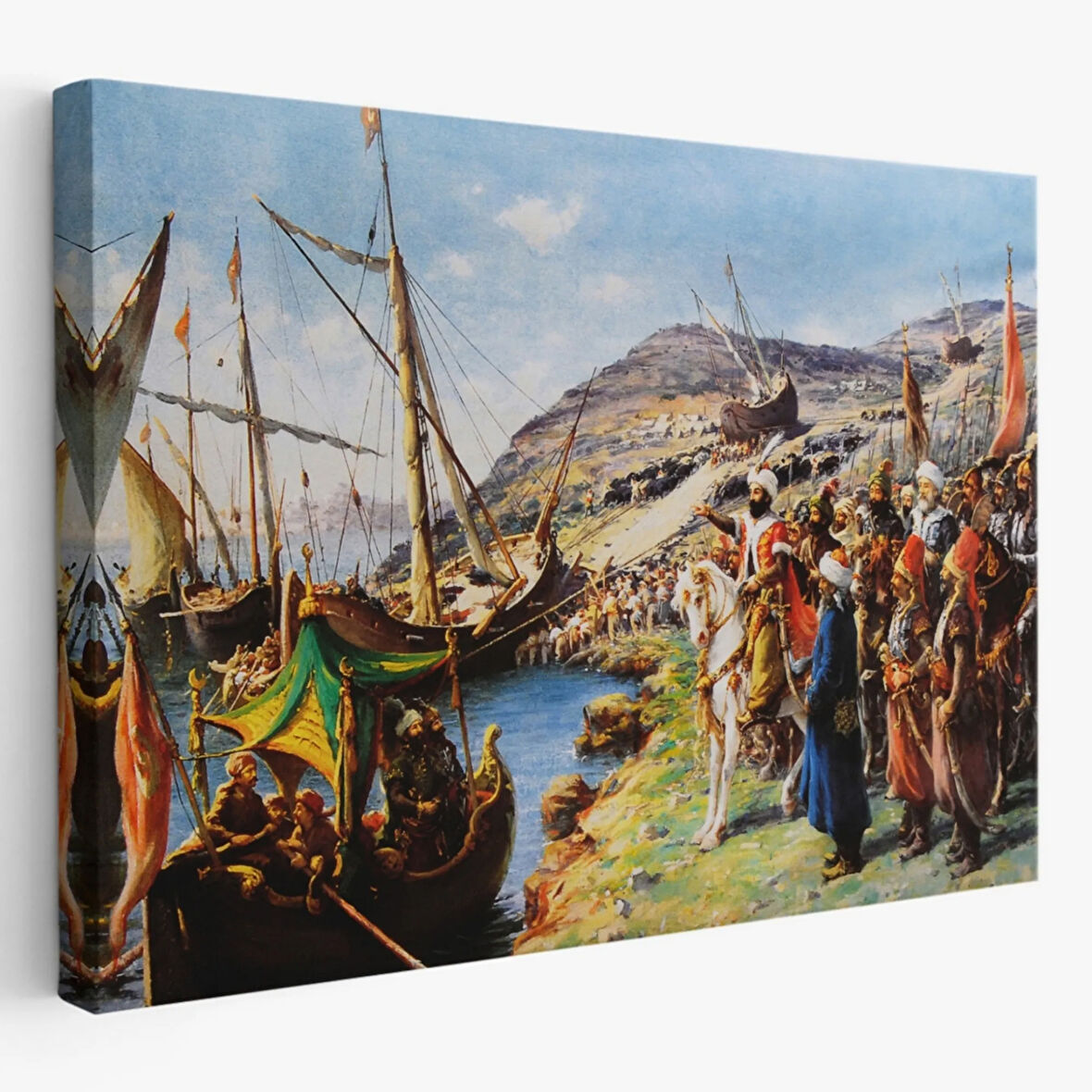 İstanbul Kuşatması, Fatih Sultan Mehmet Dekoratif Kanvas Tablo, Duvar Dekoru 6616