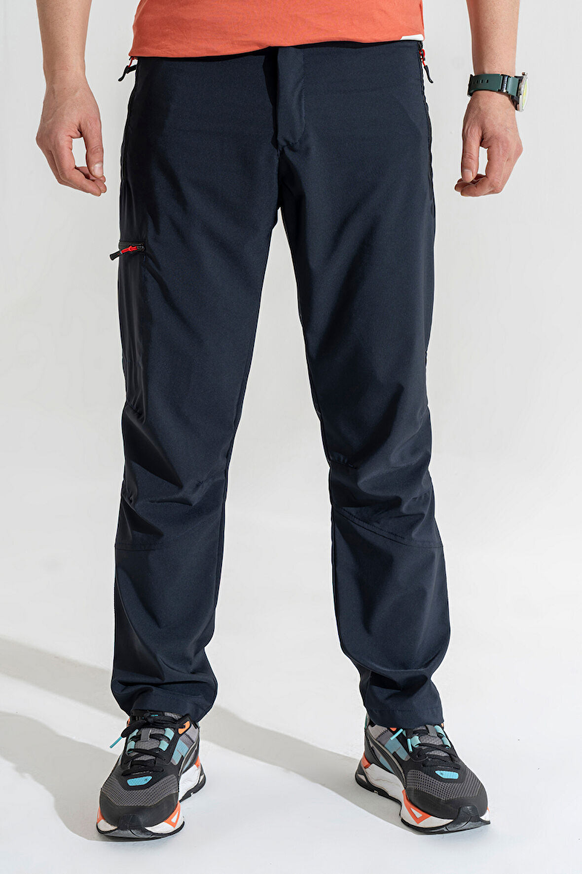 Erkek Lacivert 4 Cepli Nefes Alan Likralı Yazlık Outdoor Pantolon