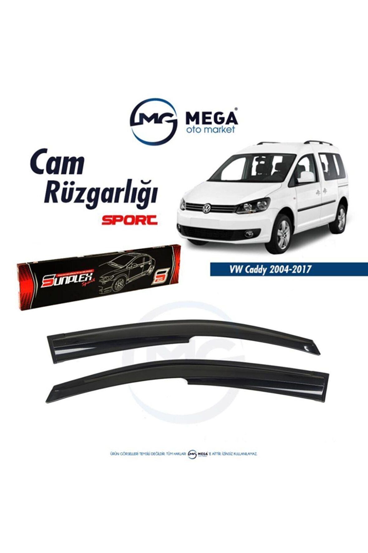 Ww Caddy 2004-2017 Cam Rüzgarlık Mugen Ti?p