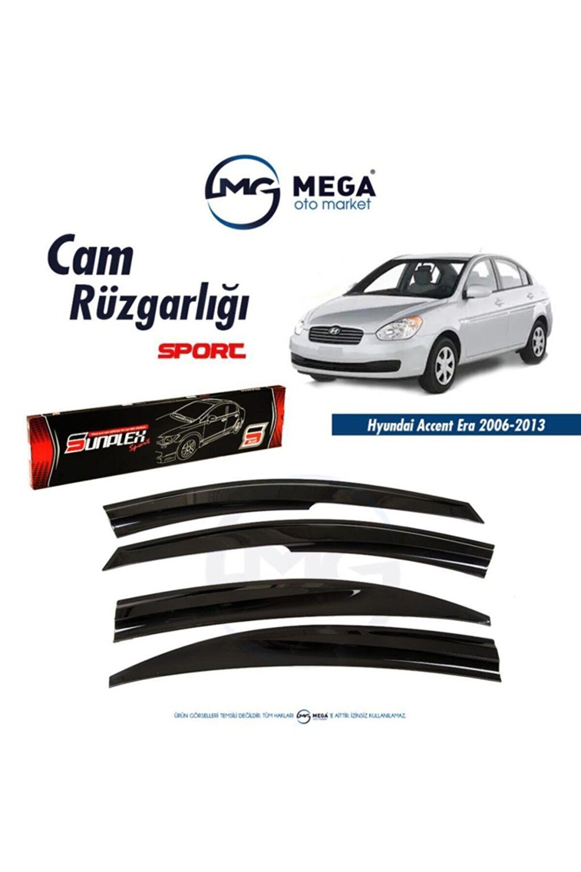 Hyundai Accent Era 2006-2013 Uyumlu Cam Rüzgarlık Mugen Tip Sunplex N11.35032