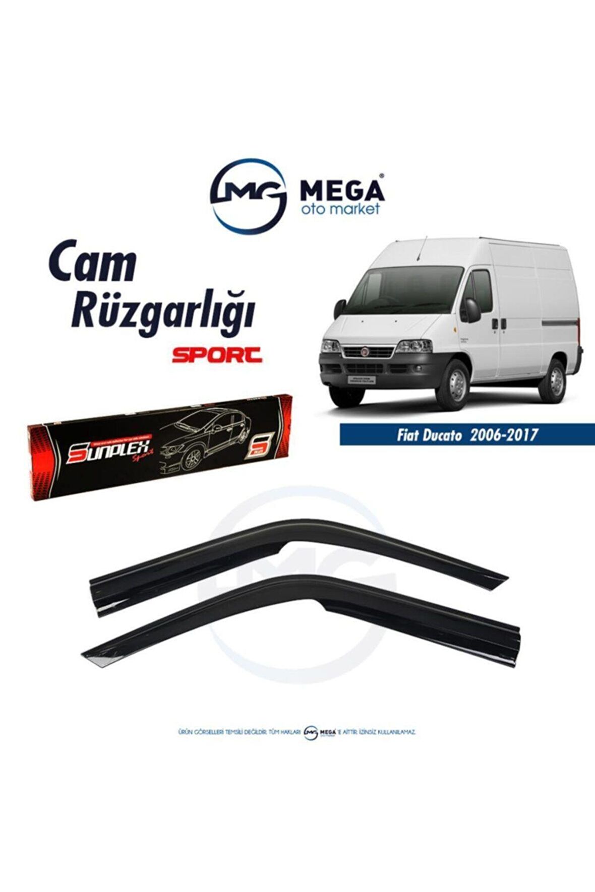 Fiat Ducato 2006-2017 Cam Rüzgarlık Mugen Tip Sunplex