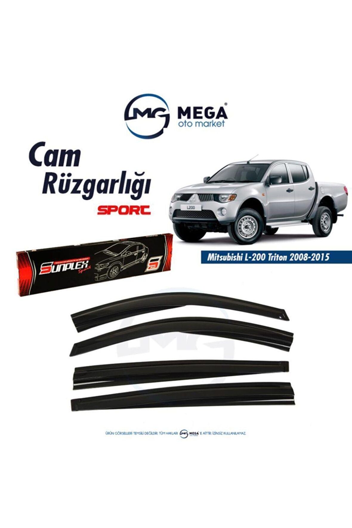 Mi?tsubi?shi? L200 2008-2015 Cam Rüzgarlık Mugen Ti?p