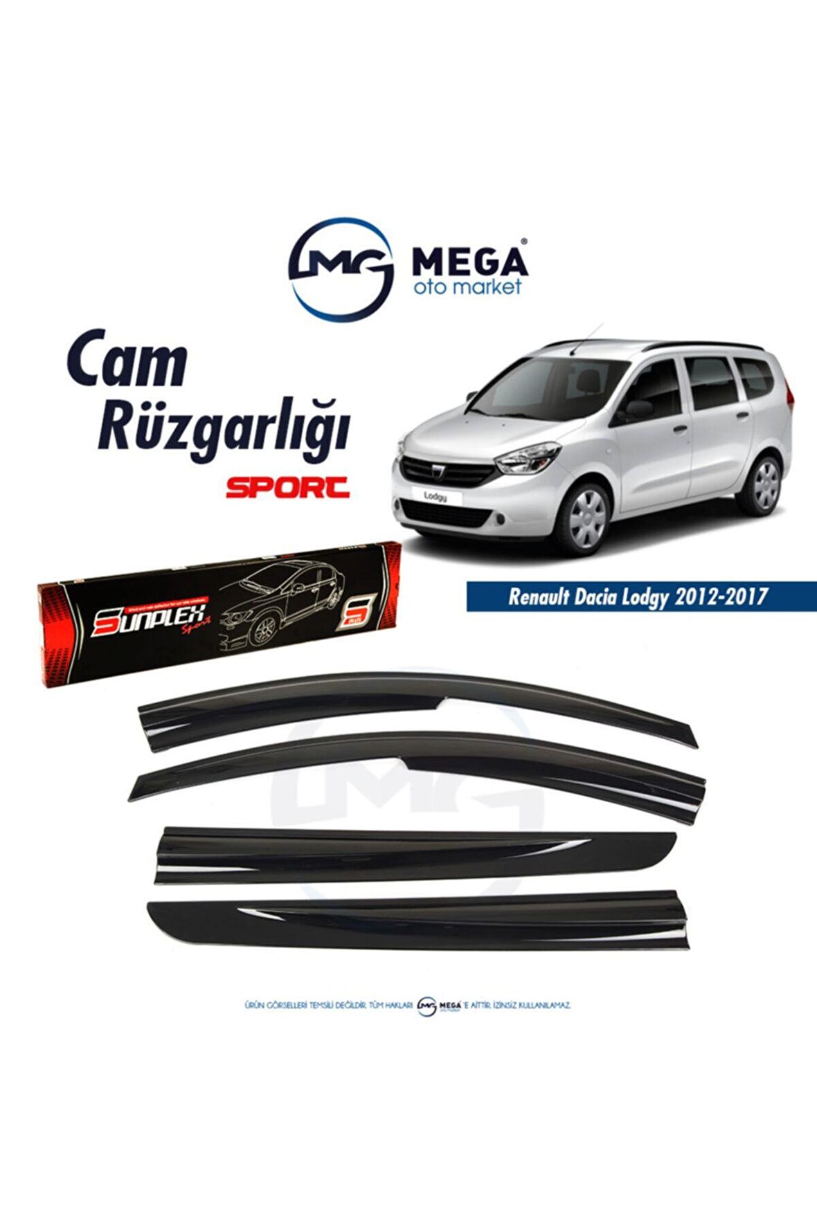 Dacia Lodgy 2012-2017 Cam Rüzgarlık Mugen Ti?p