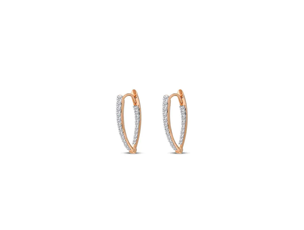 ANKA 1,70ct Pırlantalı Oval Küpe