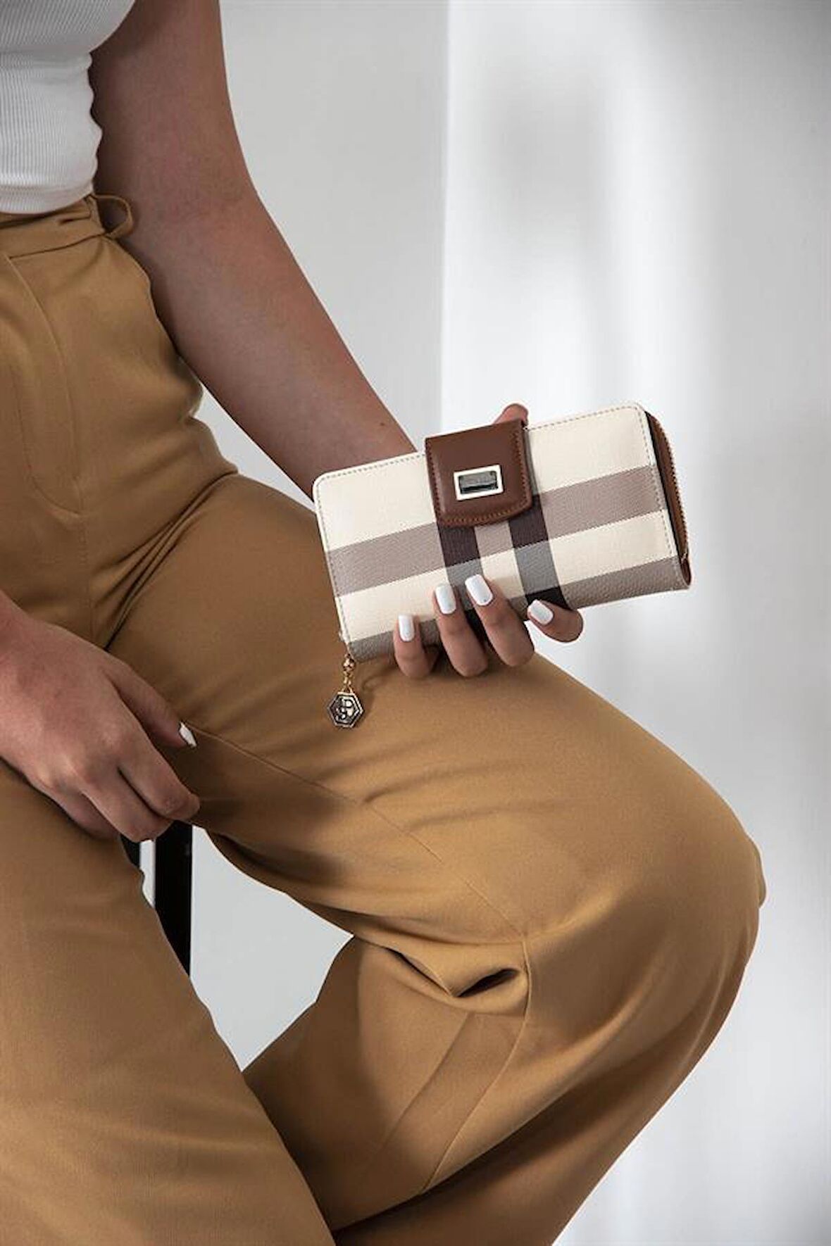 Silver  Polo Krem - Taba NV928 Kadın Cüzdan  Kartlık