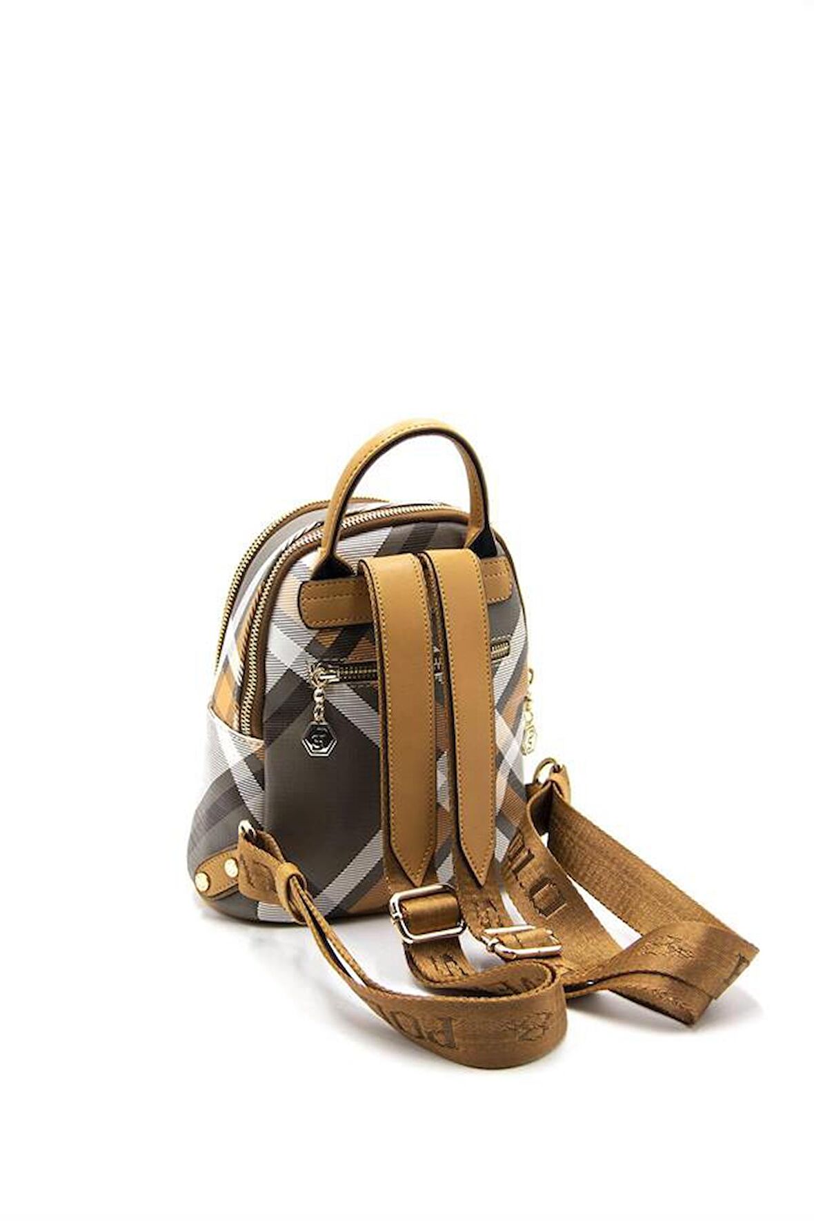 Silver  Polo Haki - Camel NV983 Kadın Sırt Çantası