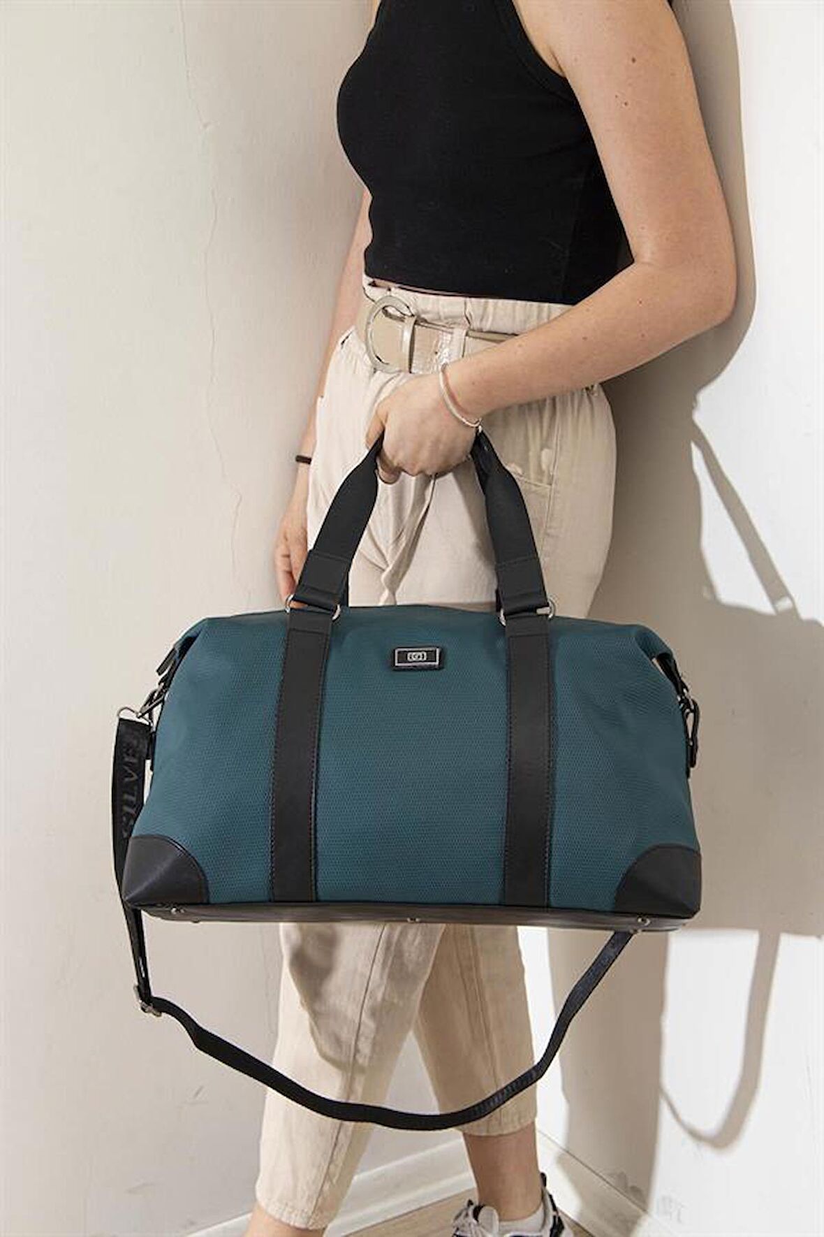 Silver  Polo Petrol - Siyah NV873 Kadın Seyahat Çantası
