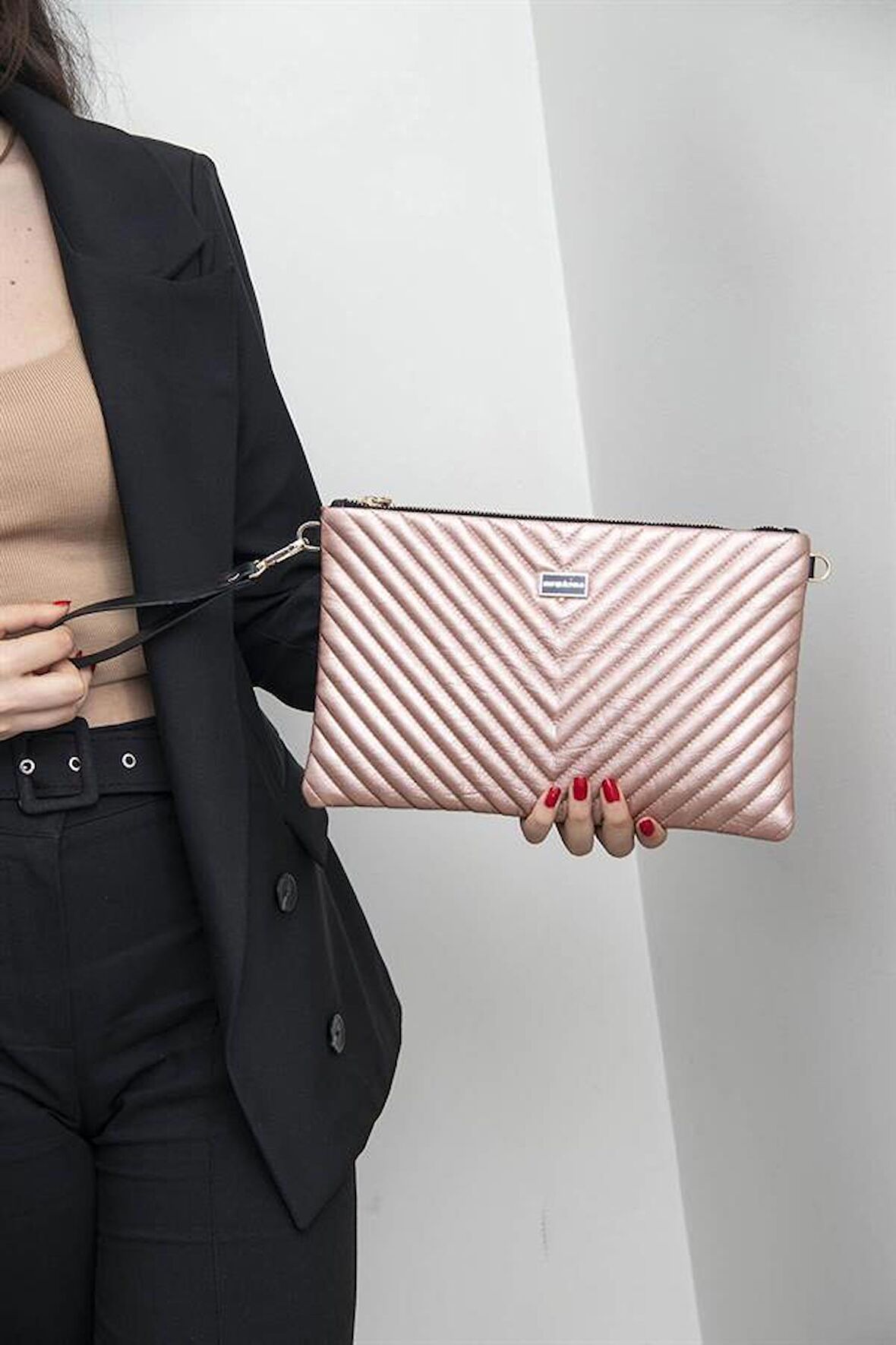 Silver  Polo Pudra NV1034 Kadın Portföy  Clutch