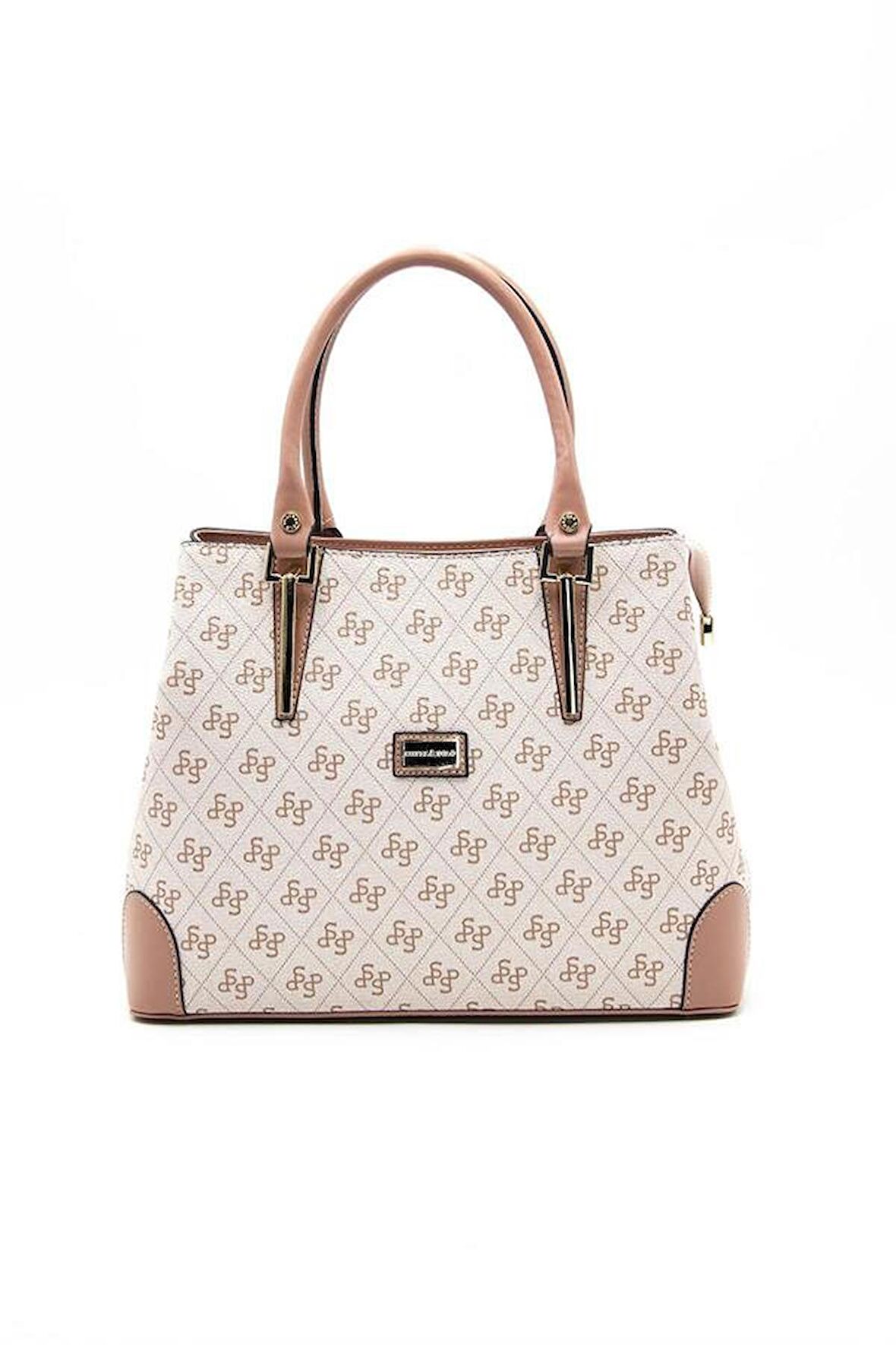 Silver  Polo Pembe - Somon NV667 Kadın El Çantası