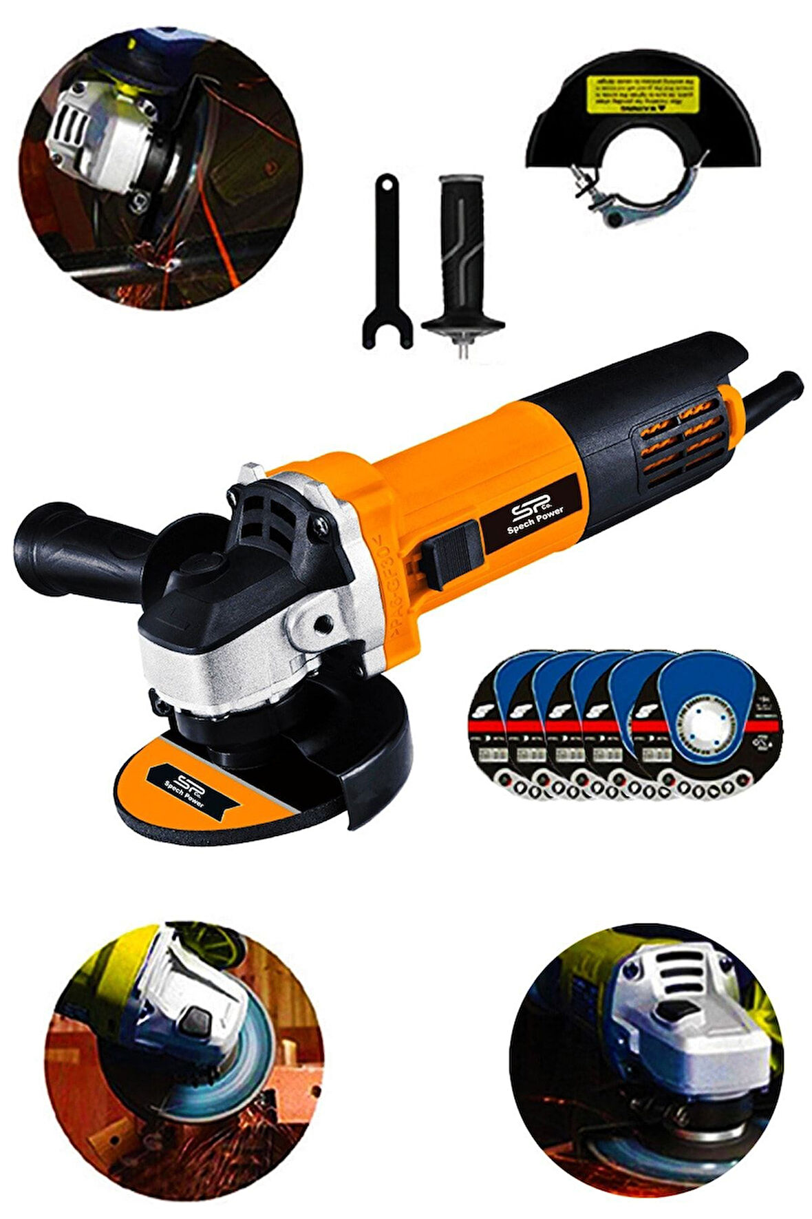 Ws-96t 1000 Watt Metal Şanzuman Çift Bakır Sargı Avuç Içi Taşlama Demir Metal Kesme Makinası 5taş