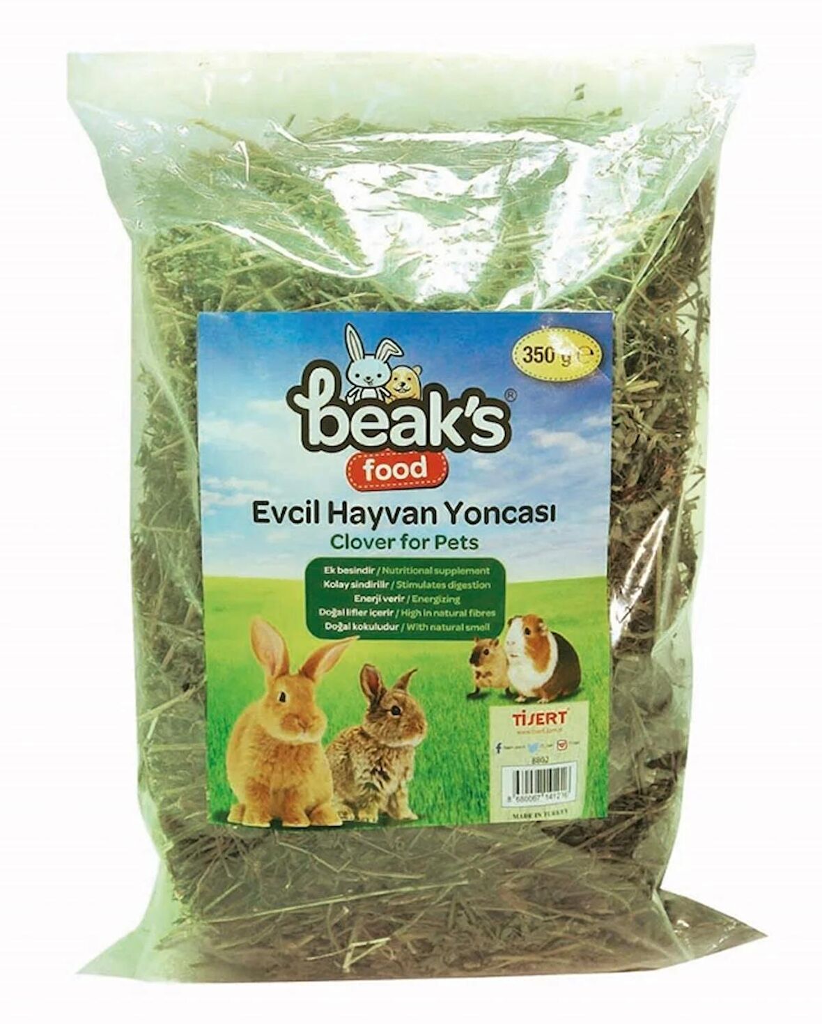 Beaks Kuru Yonca Kemirgen Otu 350 Gr