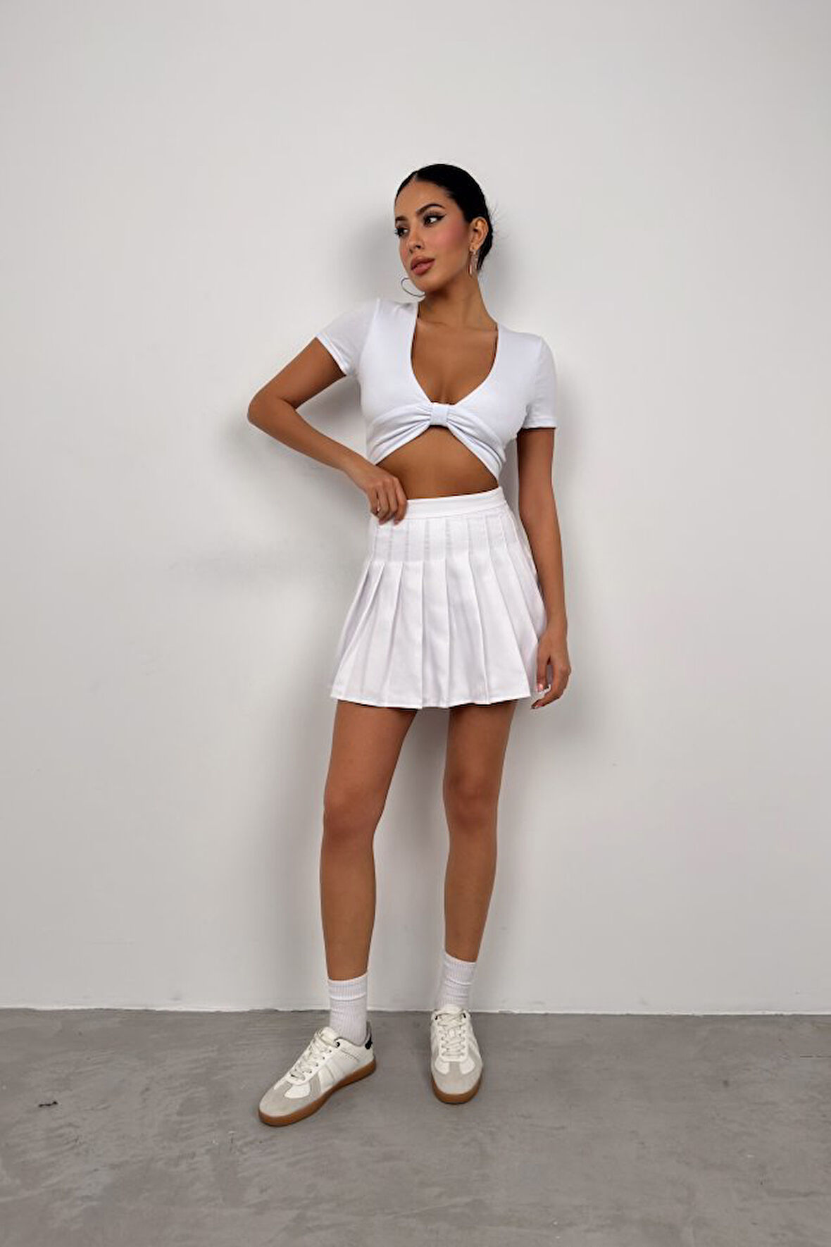 SUPPLİERBY Büzgü Detay Crop Bluz