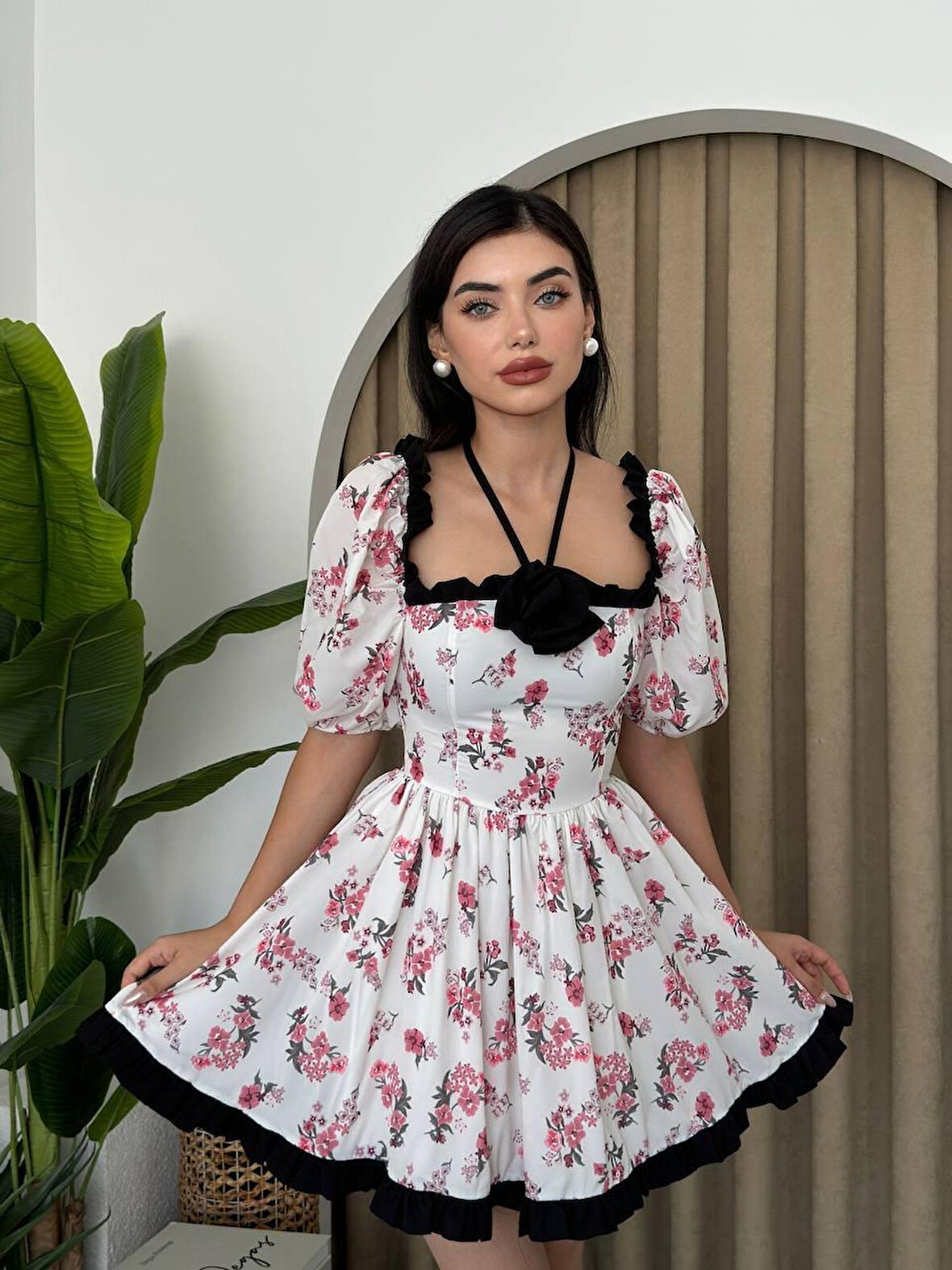 SUPPLİERBY Wismar Gül Detay Elbise