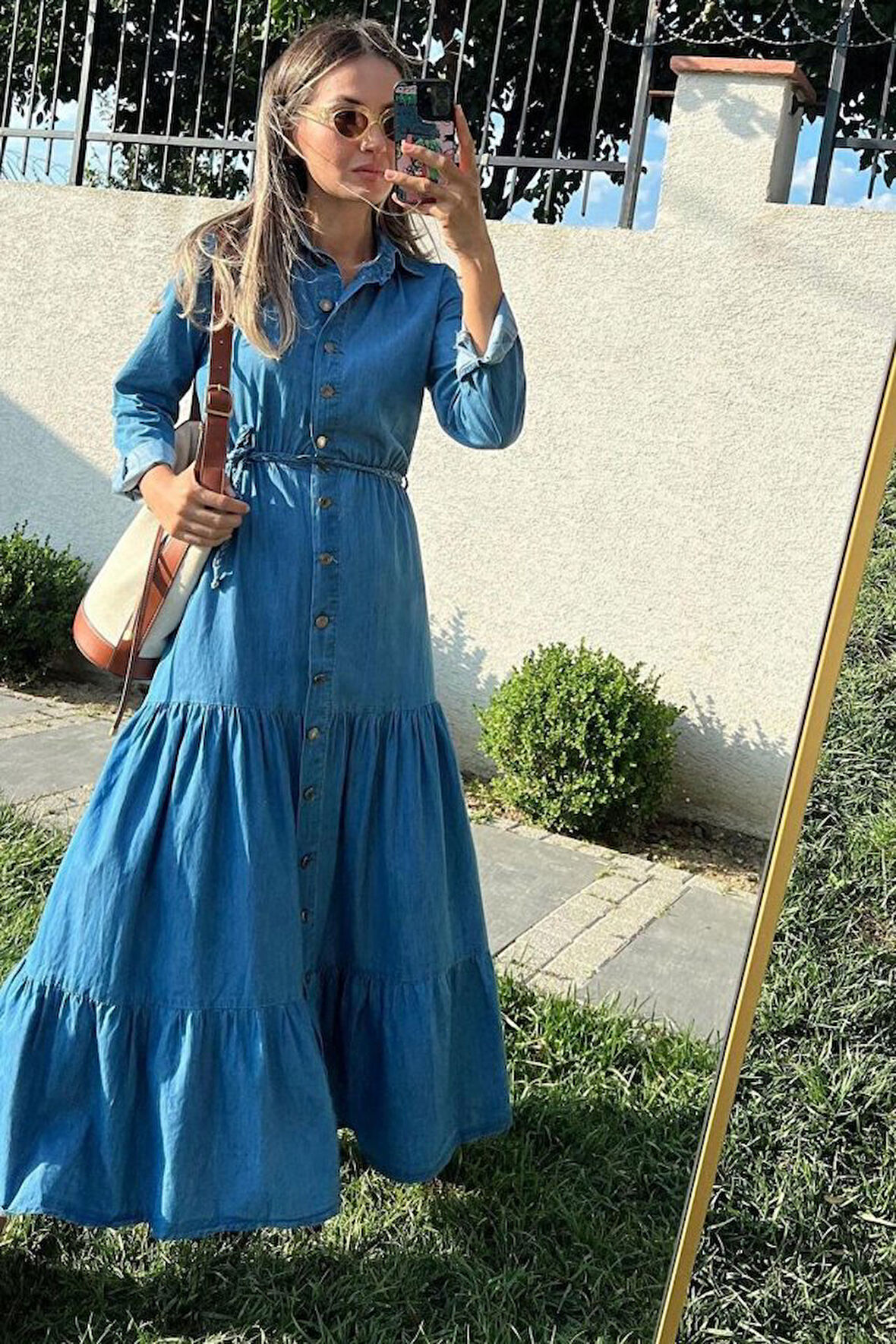 SUPPLİERBY Mavi Gömlek Elbise