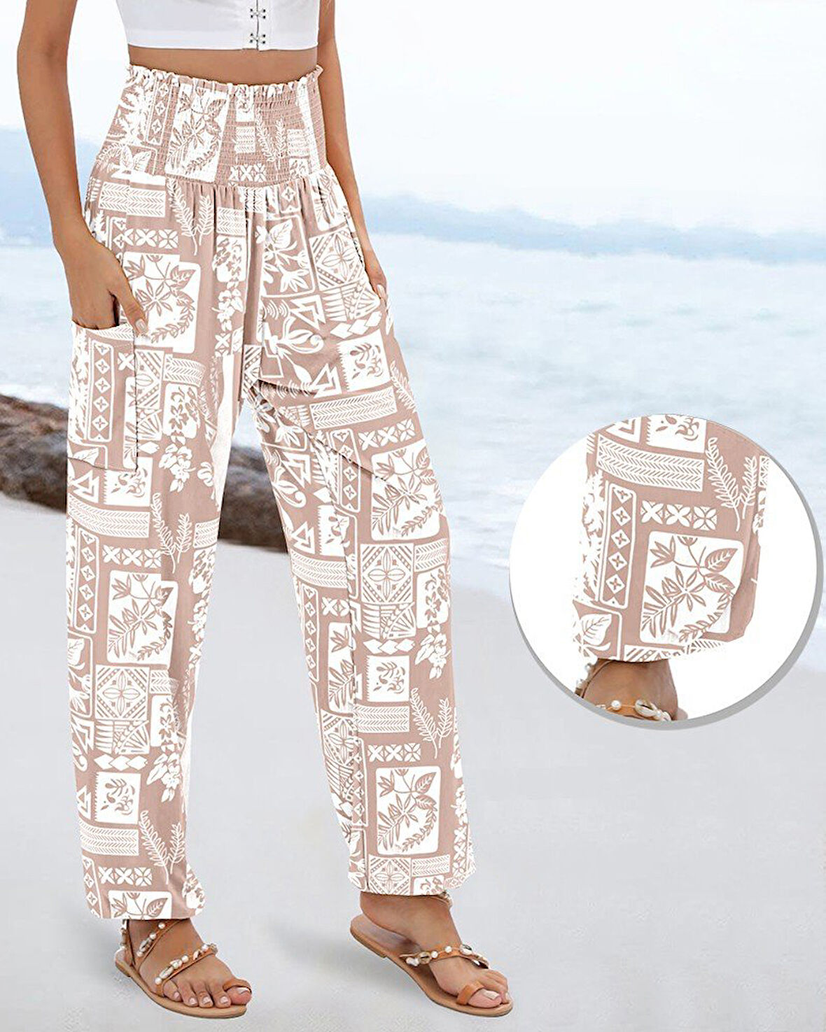 SUPPLİERBY Kadın Desenli Süprem Pantolon