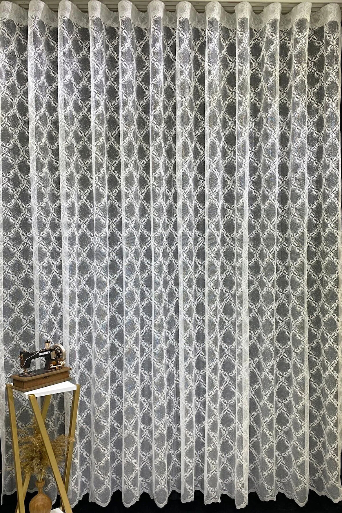 S Pile Taç Seher Örme Tül Perde Es Tül Perde