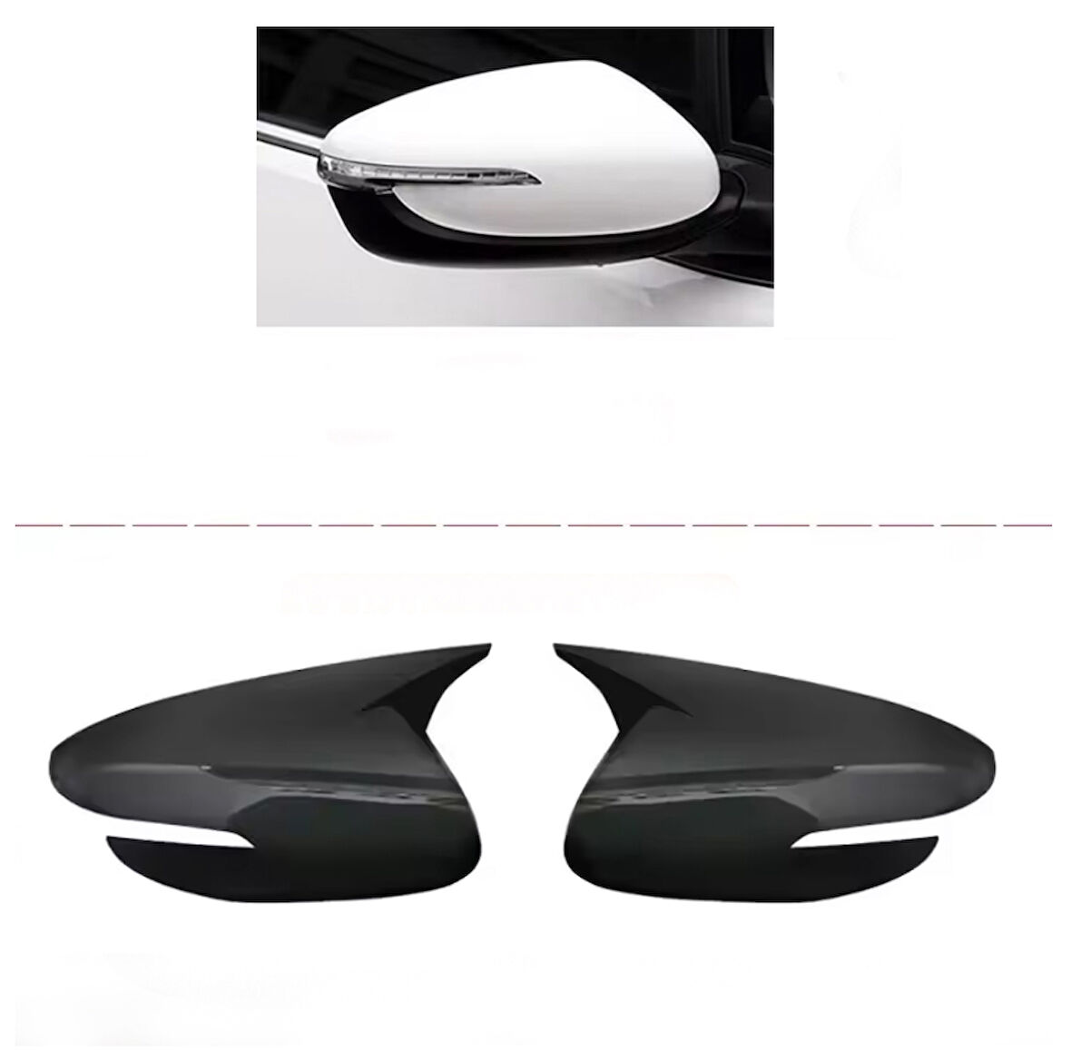 Kia Cerato Sinyalli Batman Yarasa Ayna Kapağı Parlak Siyah 2016-2019