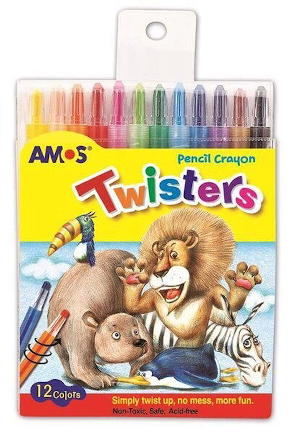 Supertrend Twisters Pencil Crayon Çevirmeli Mum Boya 12 Renk