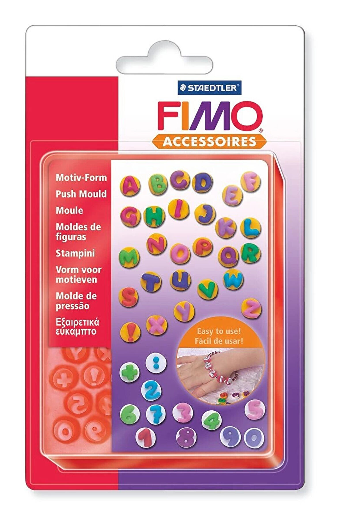 Supertrend Fimo Push Mould Esnek Silikon Polimer Kil Kalıbı HARFLER VE SAYILAR