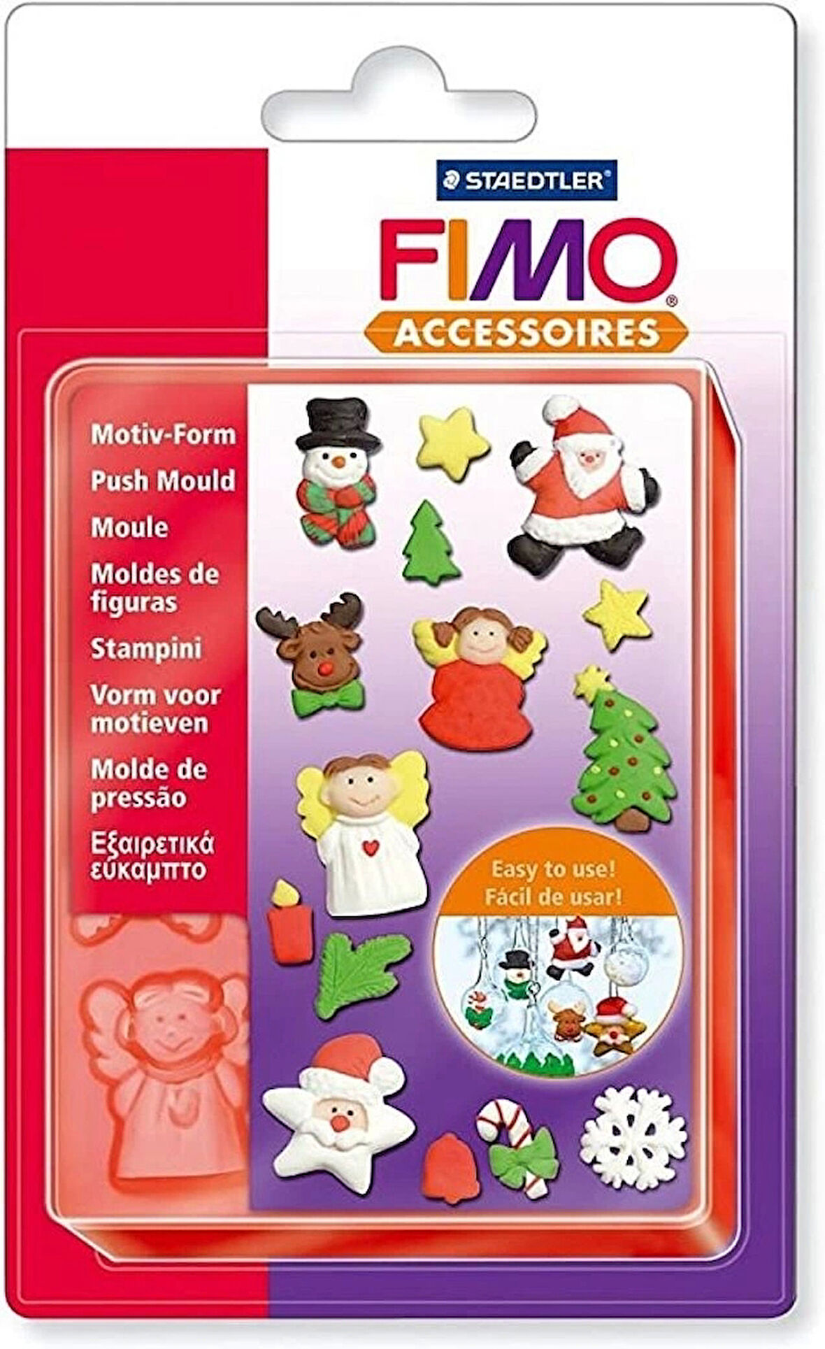 Supertrend Fimo Push Mould Esnek Silikon Polimer Kil Kalıbı NOEL