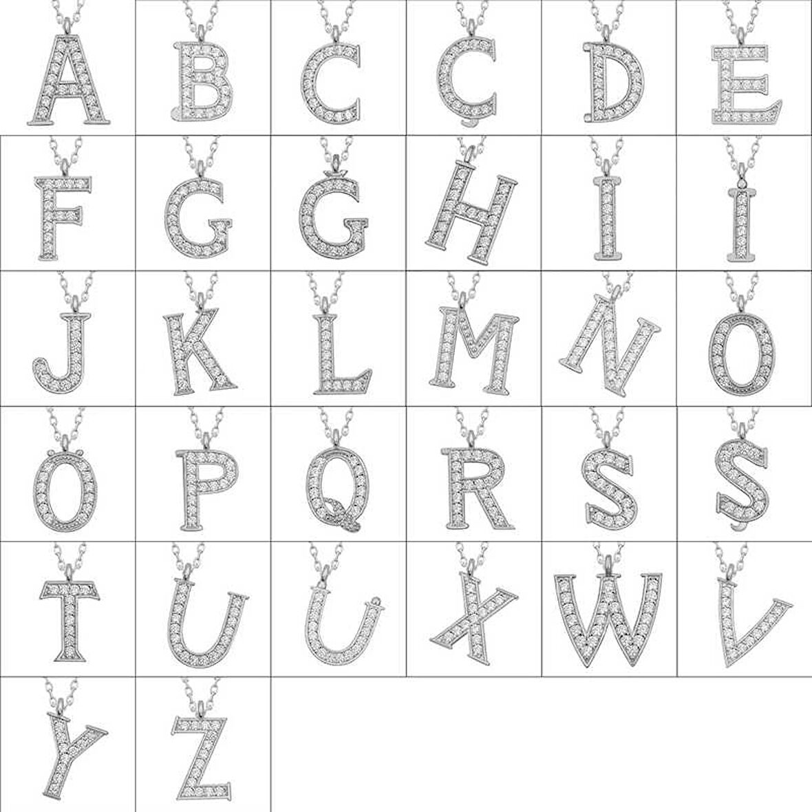 Supertrend Gümüş Rodyum U Harfi Kadın Kolye