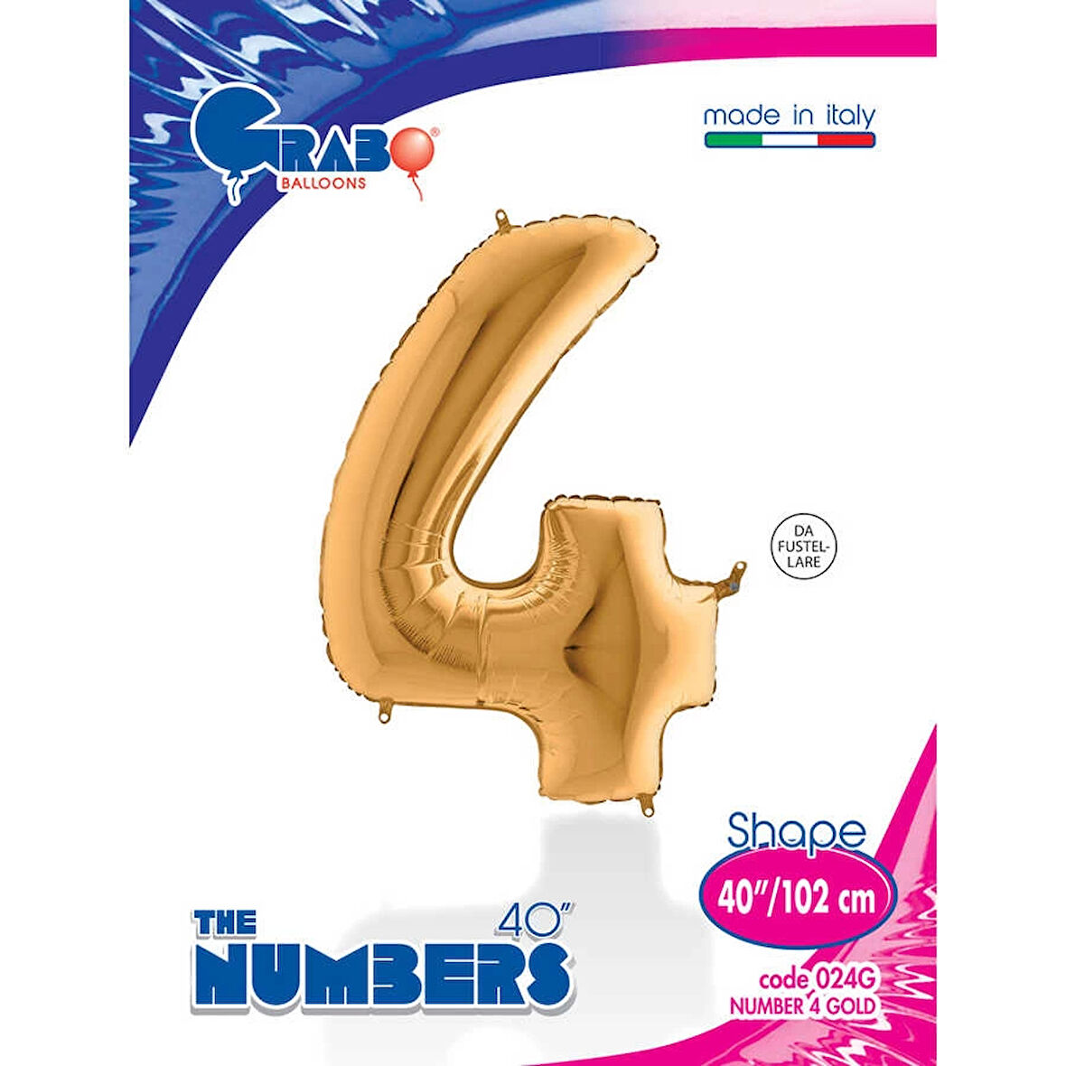 4 Rakam Supertrend Altın Folyo Balon 40"