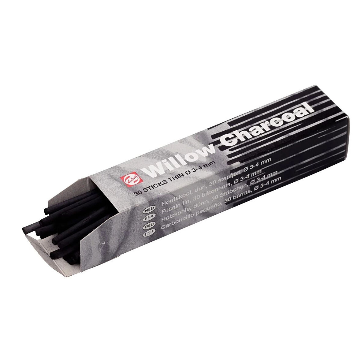 Supertrend Willow Charcoal Doğal Kömür Füzen Seti 3-4 mm 30'lu Kutu