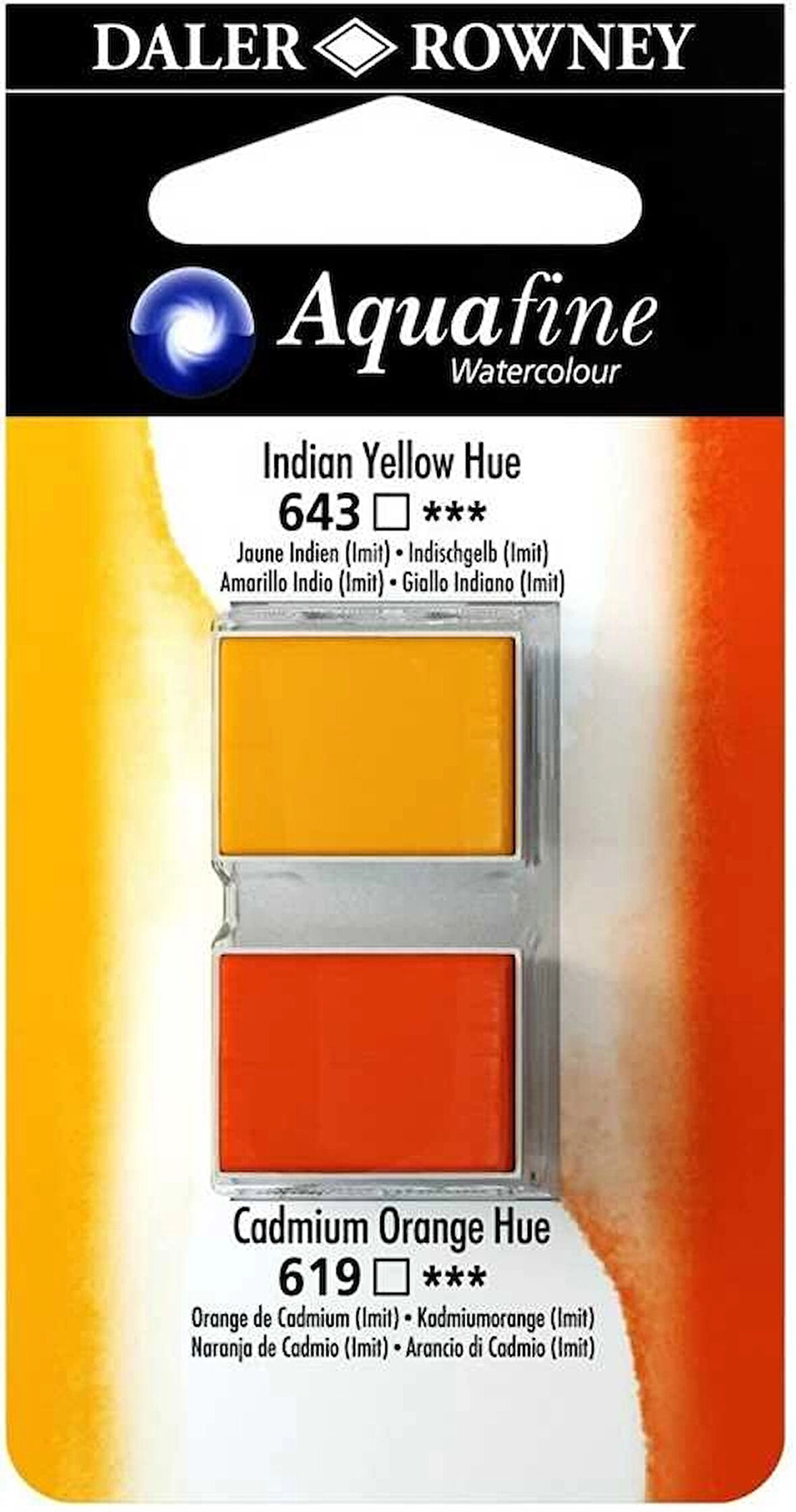 Supertrend Aquafine 1/2 Tablet Sulu Boya 2'li Set INDIAN YELLOW HUE / CADMIUM ORANGE HUE