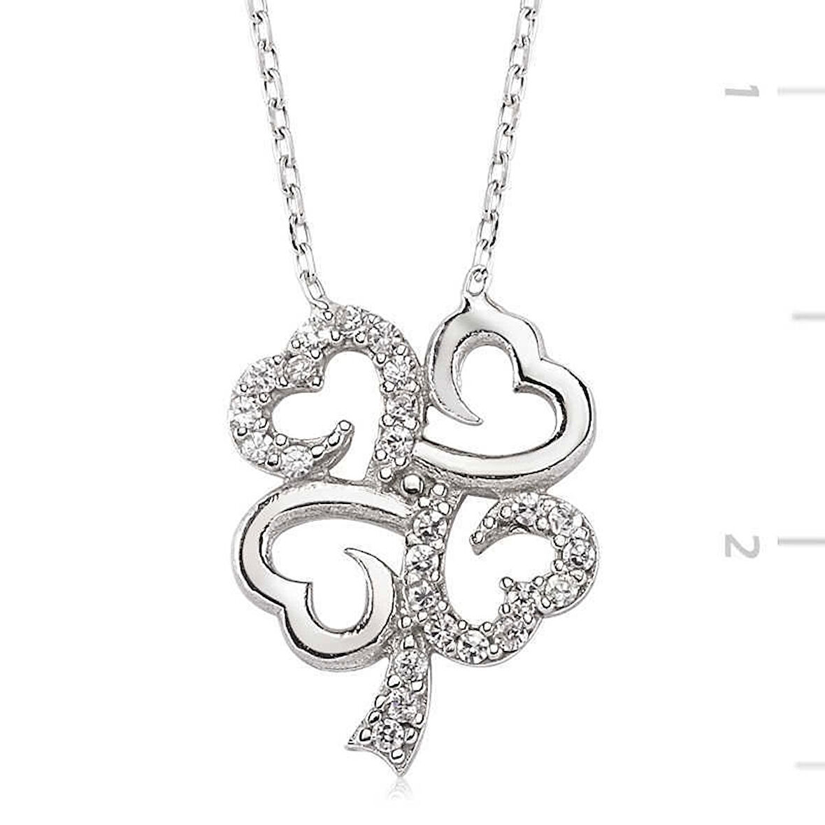 Supertrend Gümüş Dört Yapraklı Yonca Kadın Kolye