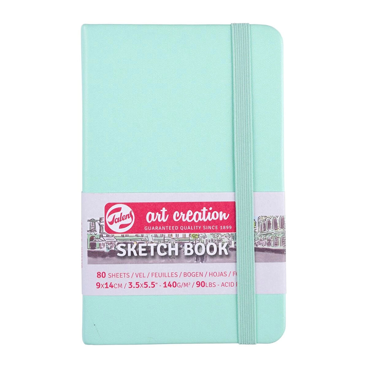 Supertrend Art Creation Sketchbook Sert Kapak Eskiz Çizim Defteri 140 gr. 9x14 cm. 80 yp. PASTEL MİNT YEŞİLİ