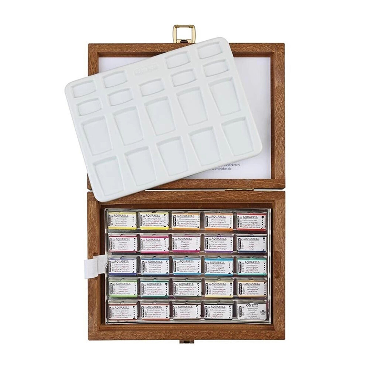 Supertrend Horadam Aquarell Taş Tablet Sulu Boya Seti Tam Tablet 24 Renk Ahşap Kutu