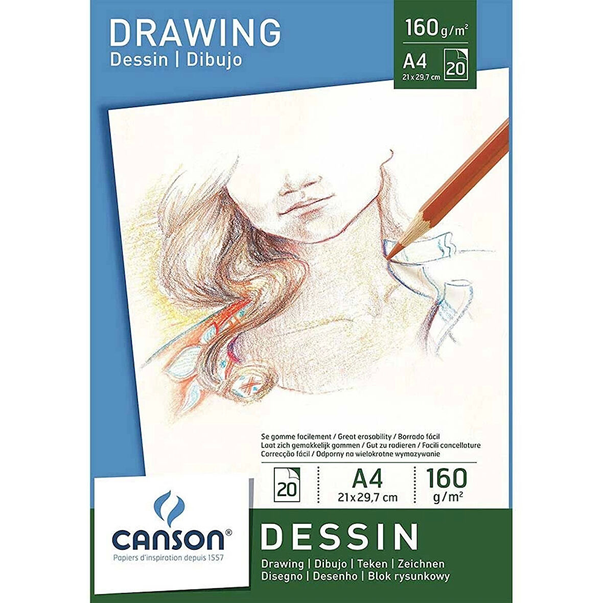 Supertrend Dessin - Drawing Eskiz Çizim Defteri 160 gr. A4 20 yp.