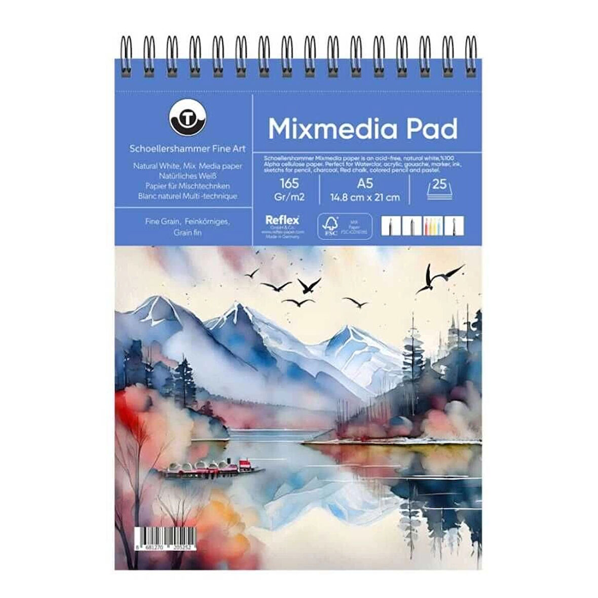 Supertrend Mix Media Pad Çok Amaçlı Eskiz Çizim Defteri 165 gr. A5 25 yaprak