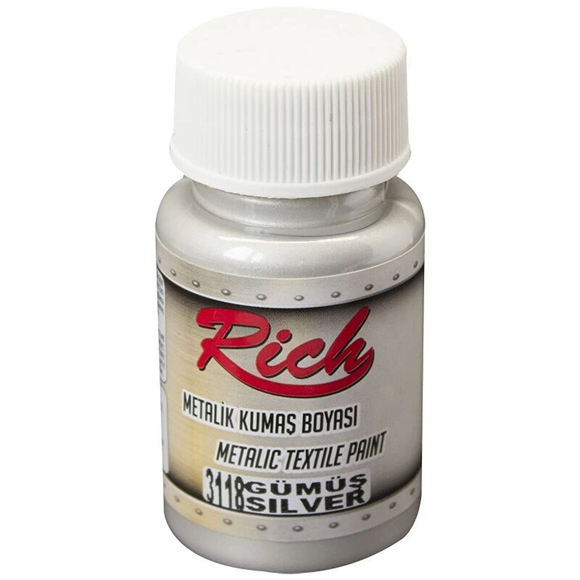 Supertrend Metalik Kumaş Boyası 50 cc. 3118 GÜMÜŞ