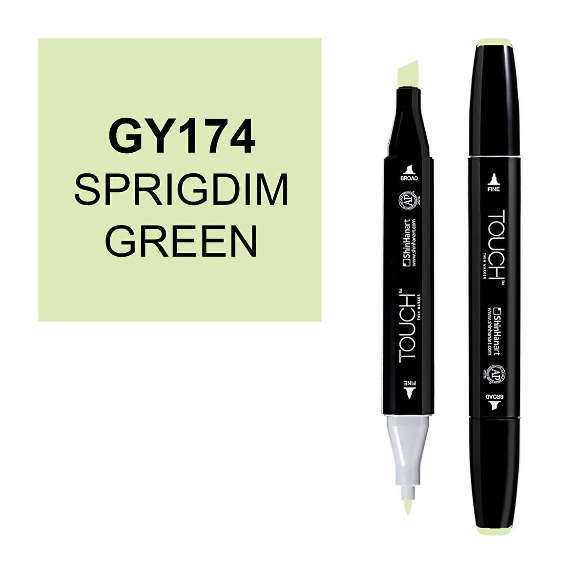 Touch Twin Marker Çizim Kalemi GY174 Spring Dim Green