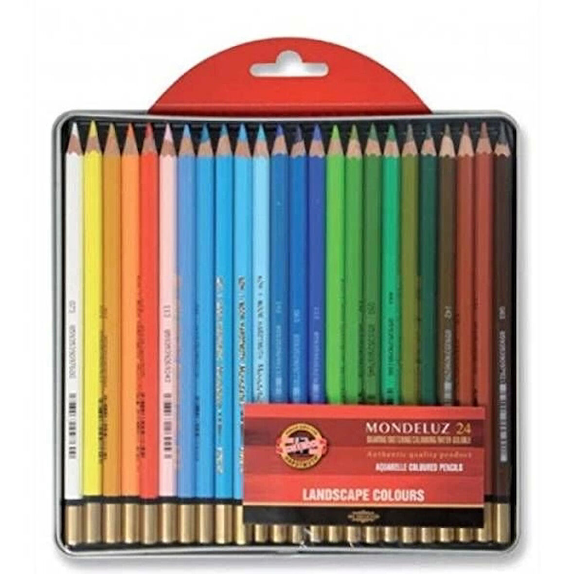 Supertrend Mondeluz Aquarell Boya Kalemi Seti 24 Renk Metal Kutu MANZARA TONLARI