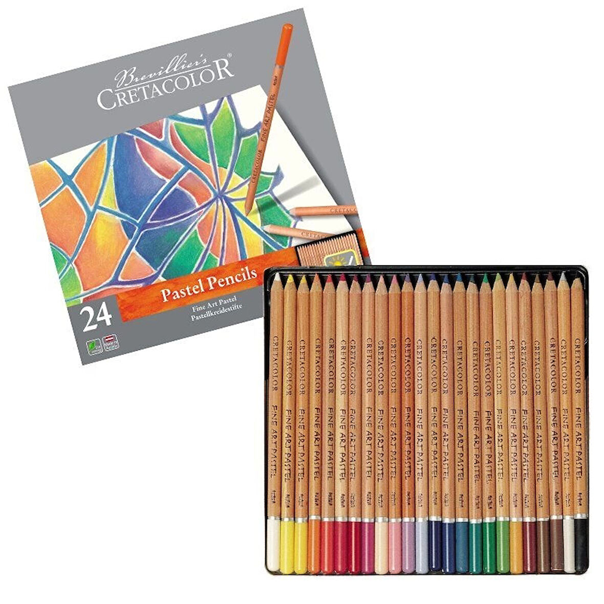 Supertrend Fine Art Pastel Boya Kalemi Seti 24 Renk Metal Kutu