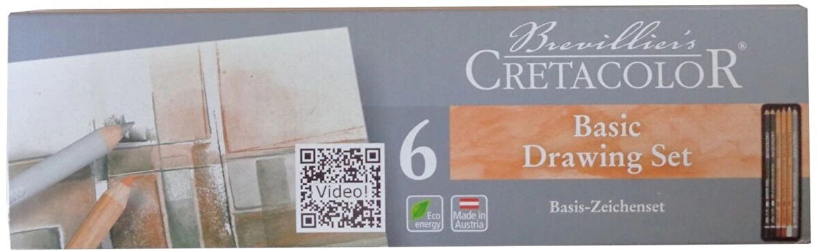 Supertrend Basic Drawing Set Karakalem Eskiz Çizim Seti Metal Kutu 6 Parça