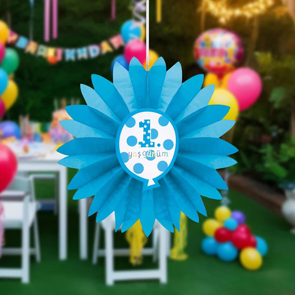 Bir Yaş Temalı Yelpaze Süs