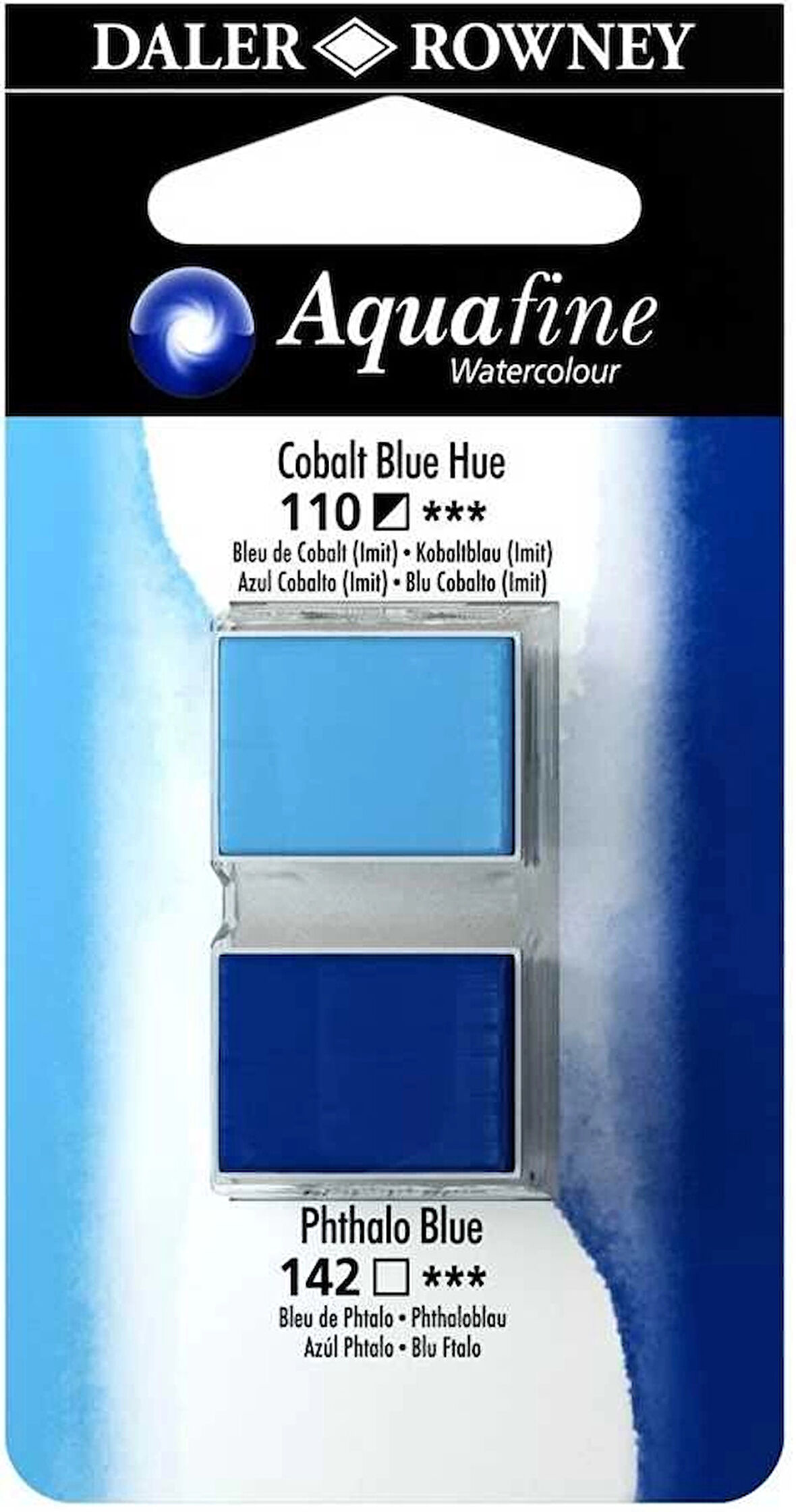 Supertrend Aquafine 1/2 Tablet Sulu Boya 2'li Set COBALT BLUE HUE / PHTHALO BLUE
