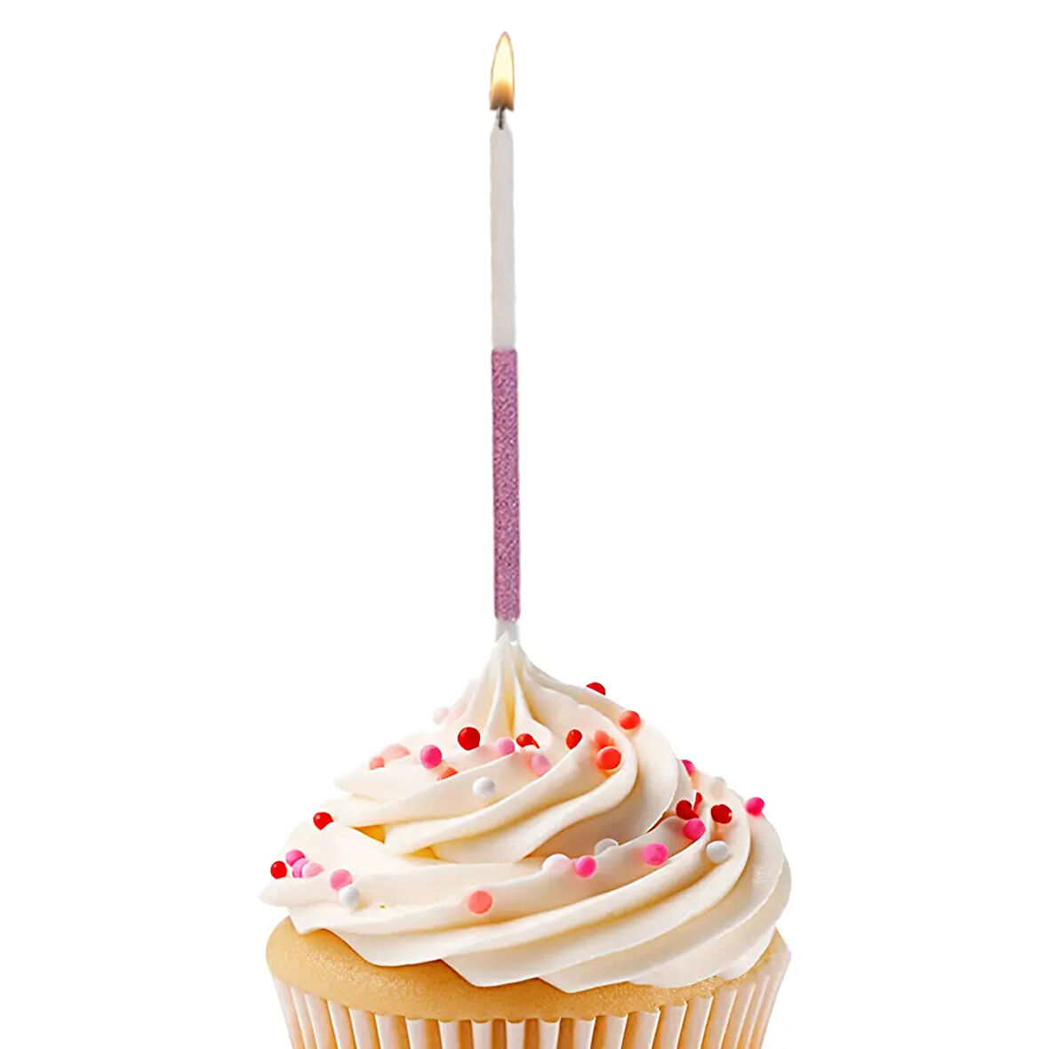 Mor Simli Doğum Günü Mumu