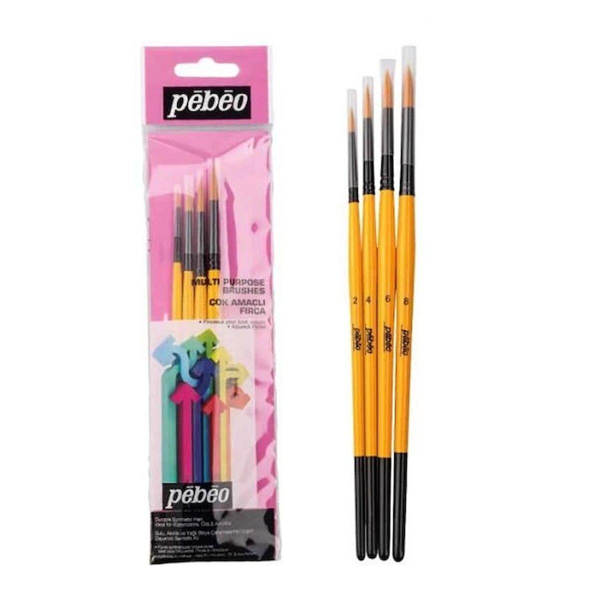 Supertrend 4'lü Yuvarlak Fırça Seti (2,4,6,8) SET-2