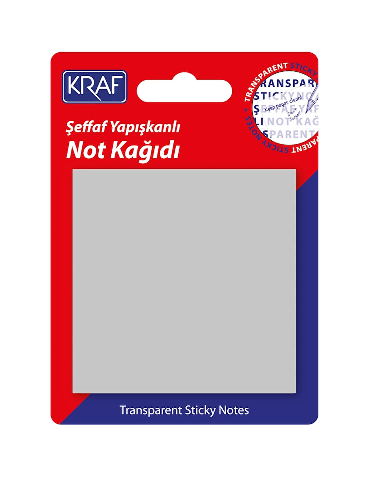 Supertrend Şeffaf Post-it Yapışkanlı Not Kağıdı 76x76 mm. 50 yaprak ŞEFFAF GRİ