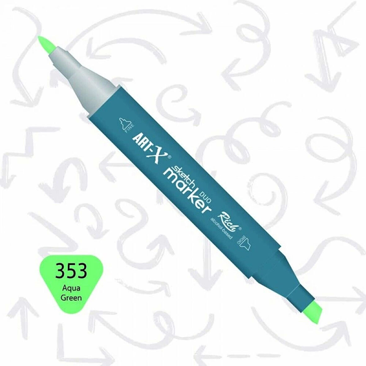 Supertrend Supertrend Sketch Marker Duo Çift Uçlu Marker Kalem 353 Aqua Green